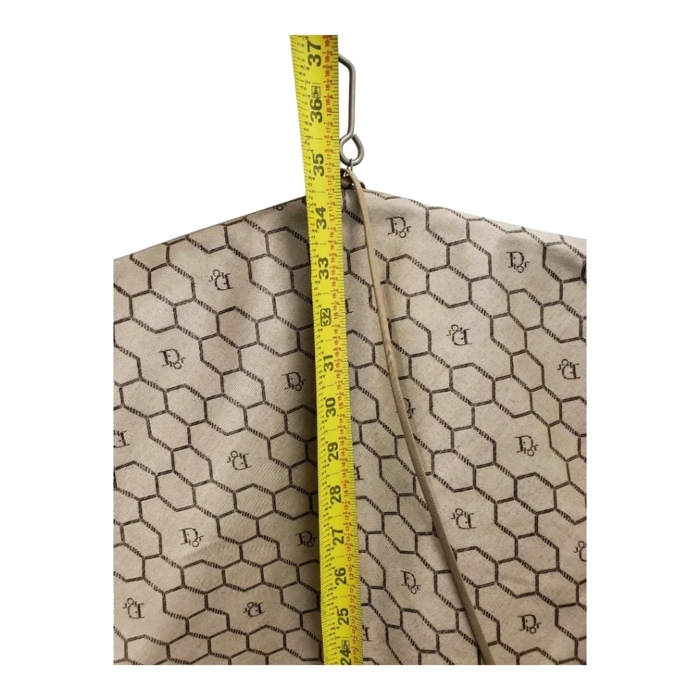 CHRISTIAN‎ DIOR 80s Beige Bag Honeycomb Sacs De Beaute Cosmetic Bag Unisex NEW